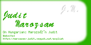 judit marozsan business card